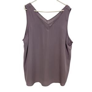 Maurice’s 2X Lavender Tank With Semi Sheer Accent